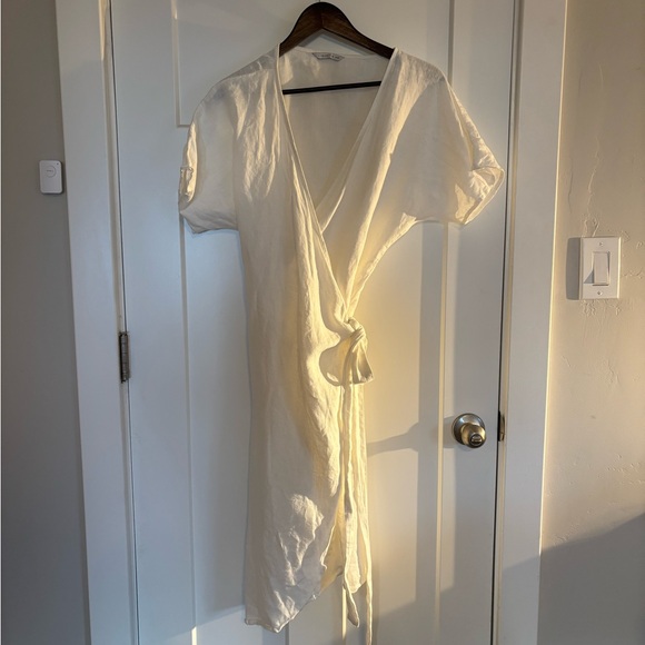 Linenfox wrap dress! Great Pregnancy/postpartum/breastfeeding/S-M between! - Picture 6 of 8